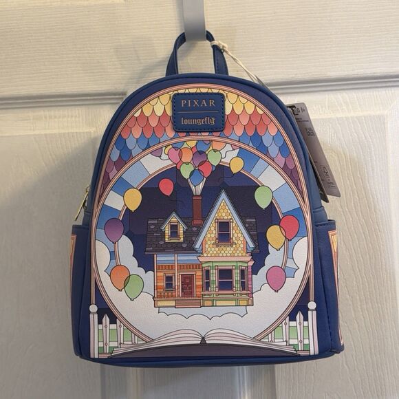 Disney Pixar Up Loungefly Mini Backpack House Balloons Carl Russell Dug NWT